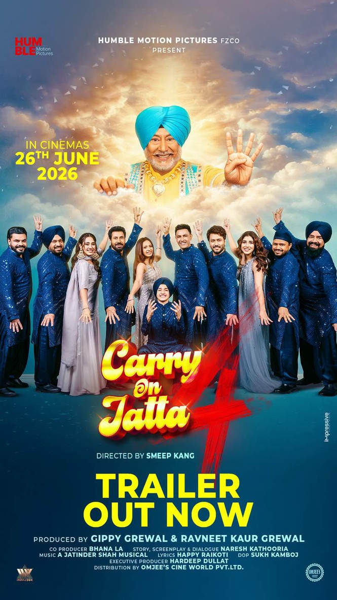 Image from: Carry On Jatta 4 trailer out: laughter, nostalgia, and a heartfelt tribute to Jaswinder Bhalla