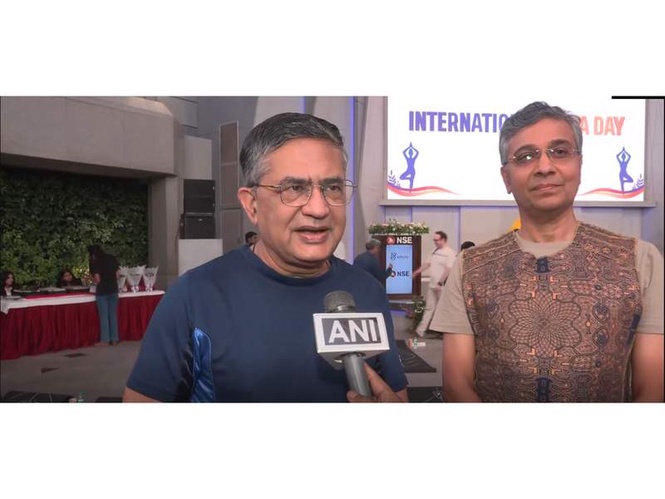 Image from: Yoga a zero-cost activity to balance wealth with health: NSE MD Ashish Kumar Chauhan