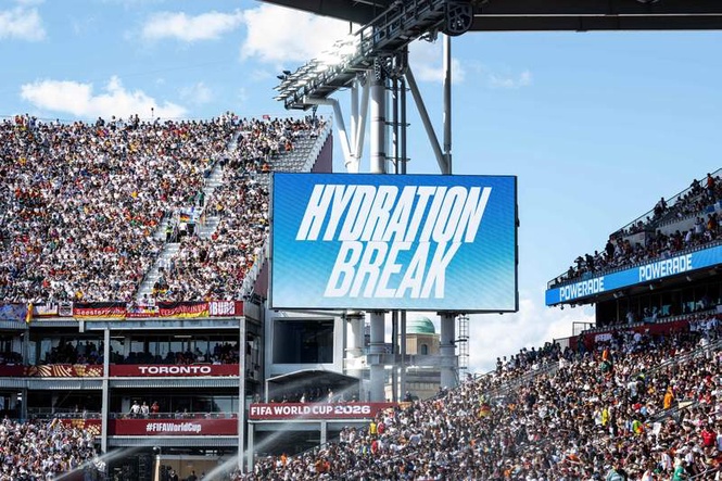 Image from: UEFA delivers verdict on hydration breaks at Euro 2028 after World Cup controversy