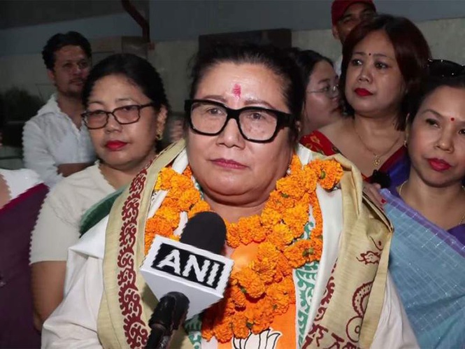 Image from: "Always loved working for people...": Manipur BJP Chief Sharda Devi in Delhi after winning Rajya Sabha seat
