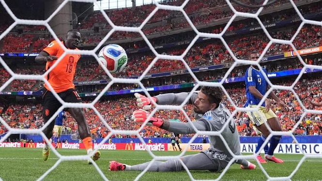 Image from: World Cup 2026: Brobbey, Gakpo score braces as rampant Netherlands crush Sweden
