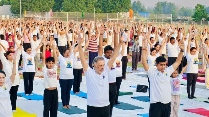 Image from: Make yoga part of daily routine: Minister Balbir Singh