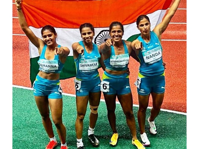 Image from: India win women’s 4x100m gold at Asian Relays Championships 2026