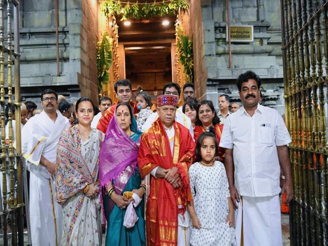 Image from: Telangana Governor Shukla offers prayers at Tirumala Tirupati temple