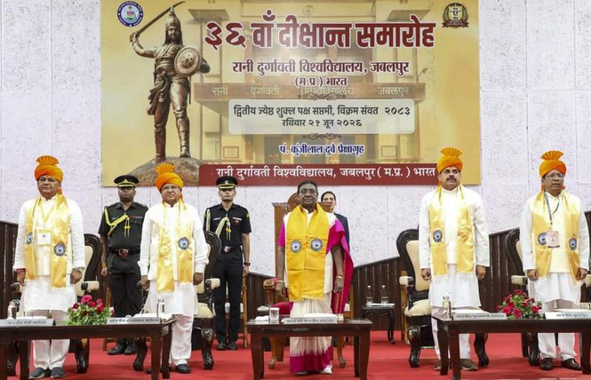 Image from: In a first, degrees of MP university carry name ‘Bharat’ instead of ‘India’
