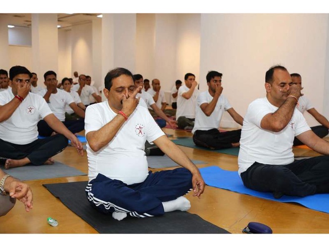 Image from: India Habitat Centre, RIS and Indian Yogini Association Mark International Day of Yoga 2026