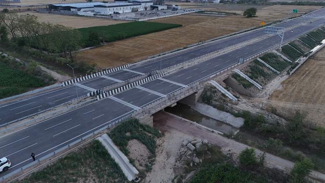 Image from: 34.6 km-long six-lane Greenfield bypass nears completion, 95% work finished