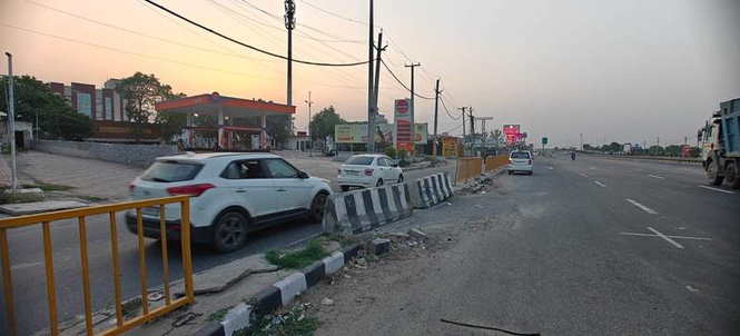 Image from: NHAI shuts illegal cuts on NH-44 in Sonepat