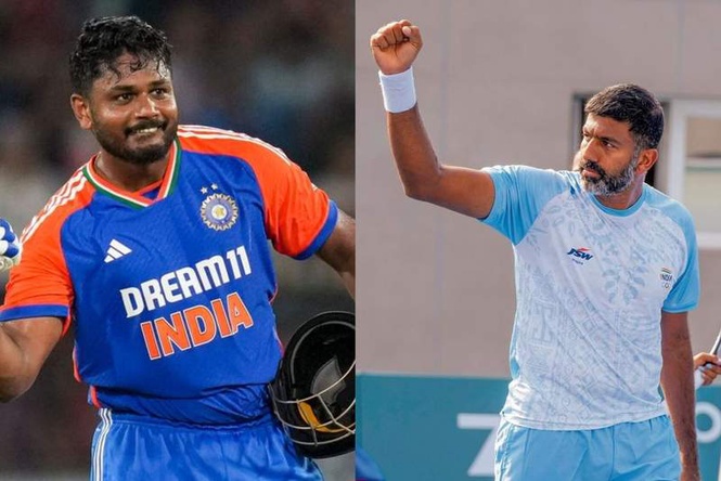 Image from: Dhoni has to be the Federer of cricket, and Virat Kohli can be compared to Alcaraz: Sanju Samson