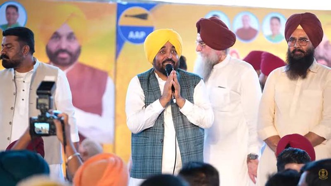 Image from: Punjab CM Mann accuses Badals of sacrificing Panth for family, attacks Sukhbir
