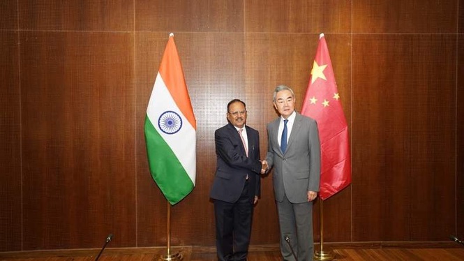 Image from: NSA Doval, Chinese Foreign Minister Wang Yi review ties, note progress towards ‘gradual normalisation’