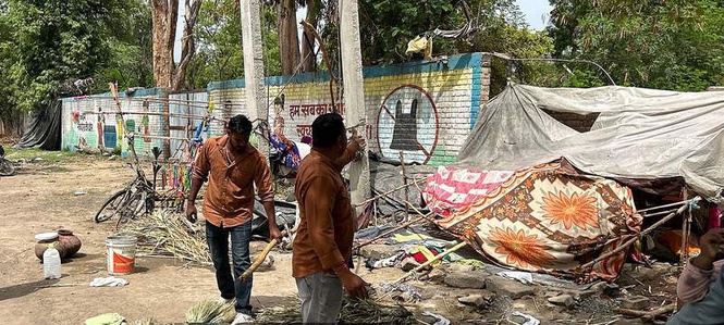 Image from: Anti-encroachment campaign in Sirsa faces resistance as MC razes illegal huts