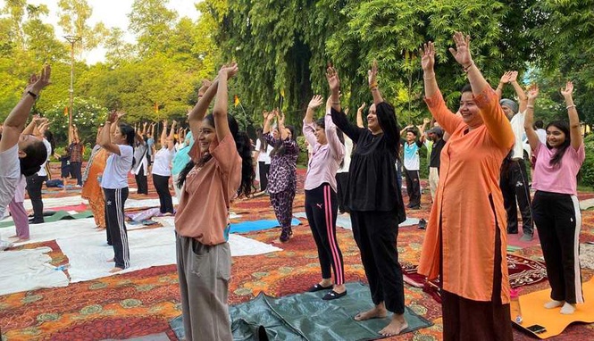Image from: Despite summer break, Yoga Day events in Ludhiana saw huge turnout of NCC cadets, NSS volunteers