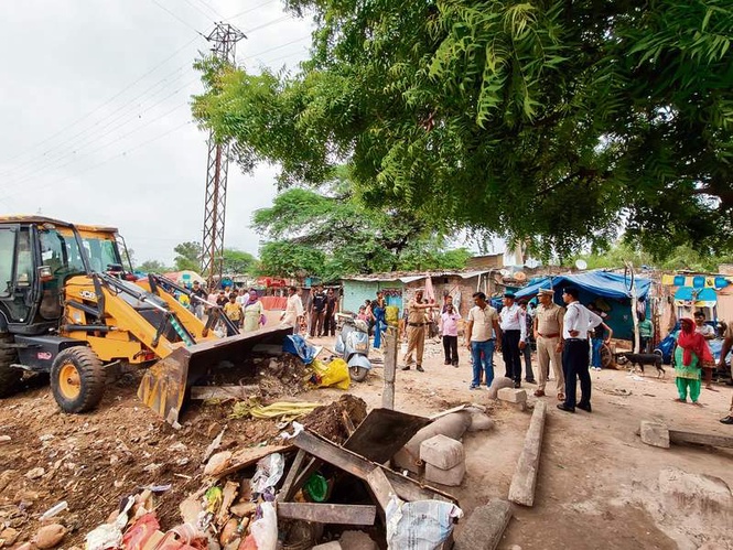 Image from: Encroachments removed from Majri Chowk area in Panchkula