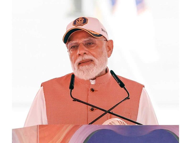 Image from: PM Modi pays tribute to Jan Sangh founder Syama Prasad Mookerjee on his death anniversary