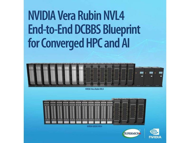 Image from: Supermicro Delivers NVIDIA Vera Rubin NVL4 End-to-End DCBBS Blueprint with Native FP64 Performance for Converged HPC and AI Infrastructure