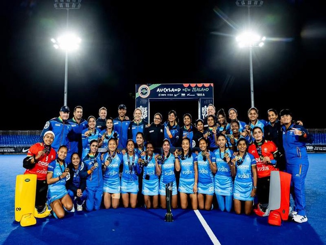 Image from: We had clear mindset to bring trophy home: Captain Salima Tete on India's title win at FIH Hockey Women's Nations Cup
