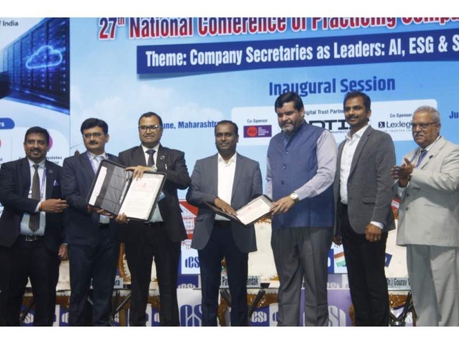 Image from: BharathCloud Signs MoU with ICSI to Bring Sovereign Cloud Infrastructure to Company Secretaries Across India