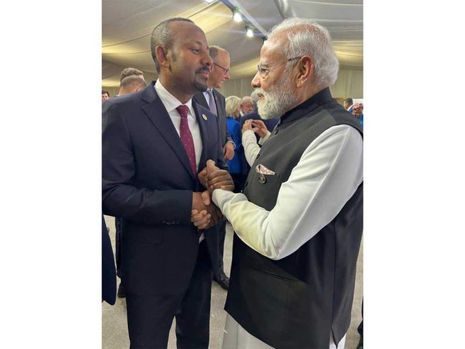 Image from: "Decisive victory": PM Modi congratulates Ethiopian counterpart Abiy Ahmed Ali on poll win