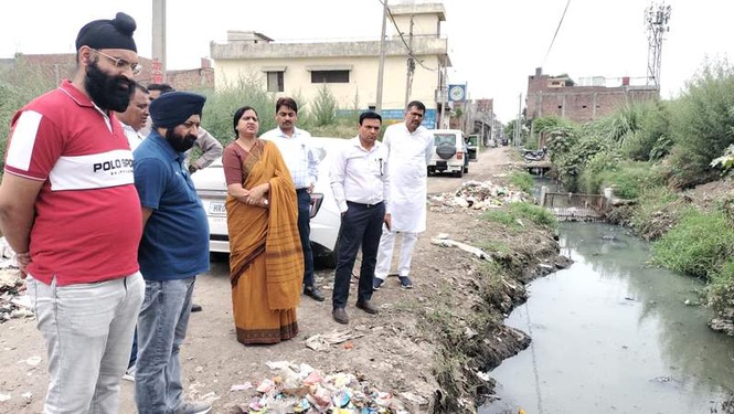 Image from: Mayor’s monsoon check exposes lapses  in Yamunanagar-Jagadhri drainage system