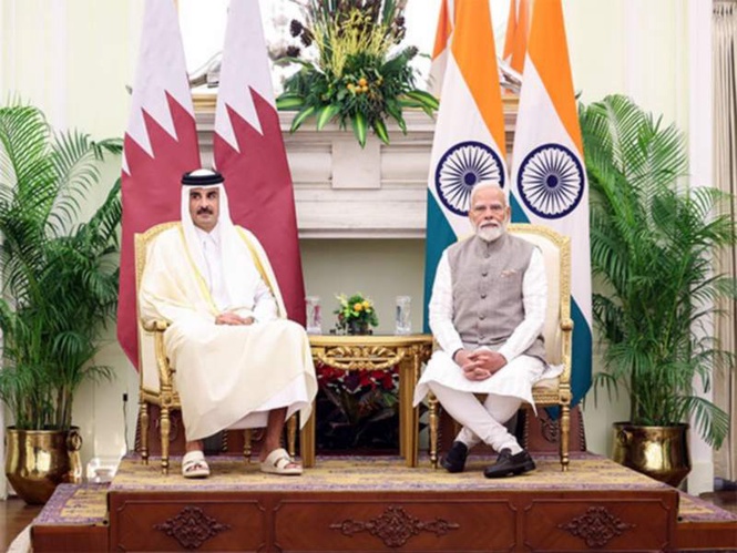 Image from: Qatar Amir calls PM Modi, offers condolences over death of 12 Indians in Ras Laffan blast