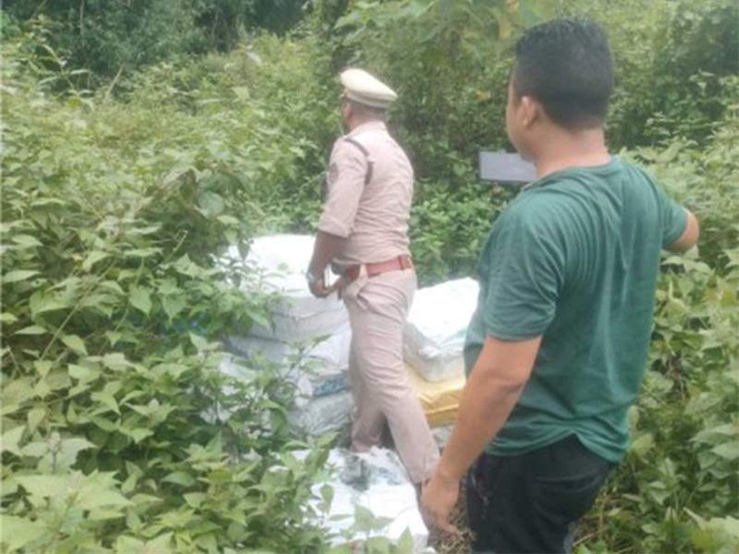 Image from: Assam Excise Department busts alleged illegal liquor network in Chirang district, recovers 126 bags of empty bottles