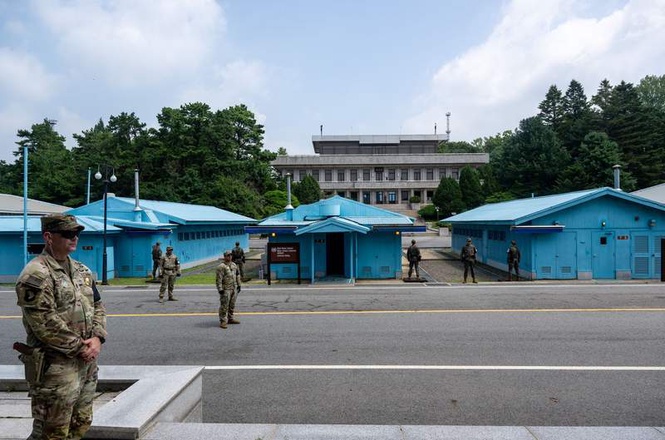 Image from: North Korean soldier held after crossing border into South Korea