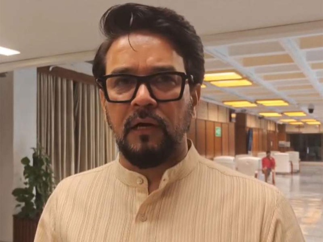 Image from: Anurag Thakur slams AAP over CM Bhagwant Mann video controversy, says "public ready to oust government after 8 months"
