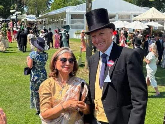 Image from: ’Somethings never change’: UK citizen for 20 years, Indian-origin author decides to wear sari at Royal Ascot