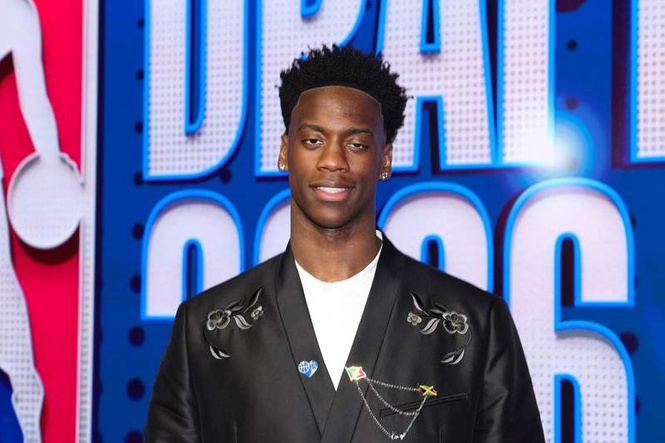 Image from: The special meaning behind the ‘TC 5’ pin AJ Dybantsa wore to NBA Draft