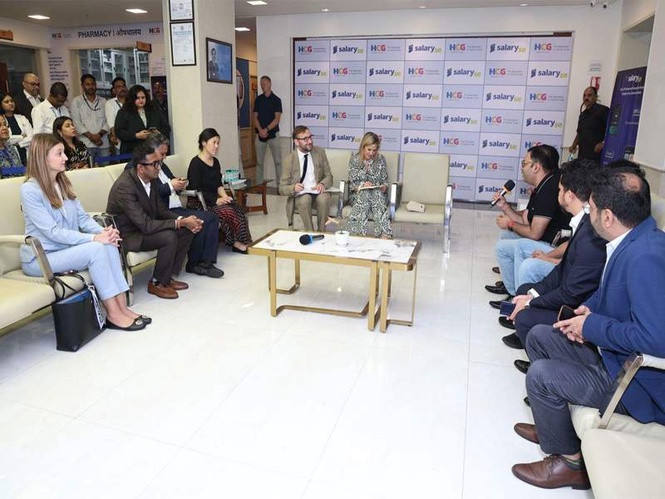 Image from: HM Queen Maxima of the Netherlands Visits SalarySe & HCG to Showcase India’s UPI and AI-Led Financial Health Innovation