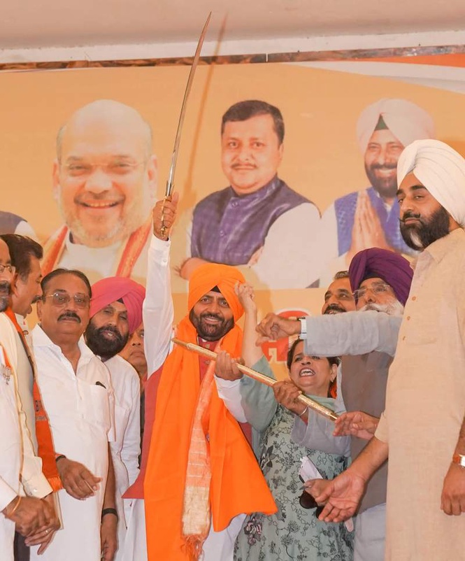 Image from: Haryana CM Saini bats for ‘double-engine govt’ in Punjab, targets AAP over governance