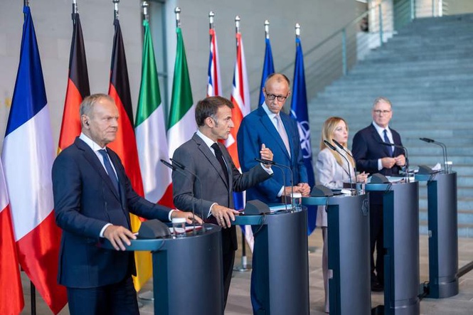 Image from: Macron pushes for closer US-Europe ties before NATO summit