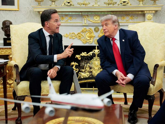 Image from: "Leader of free world taking responsibility beyond US," says NATO Secy Gen on US' war on Iran