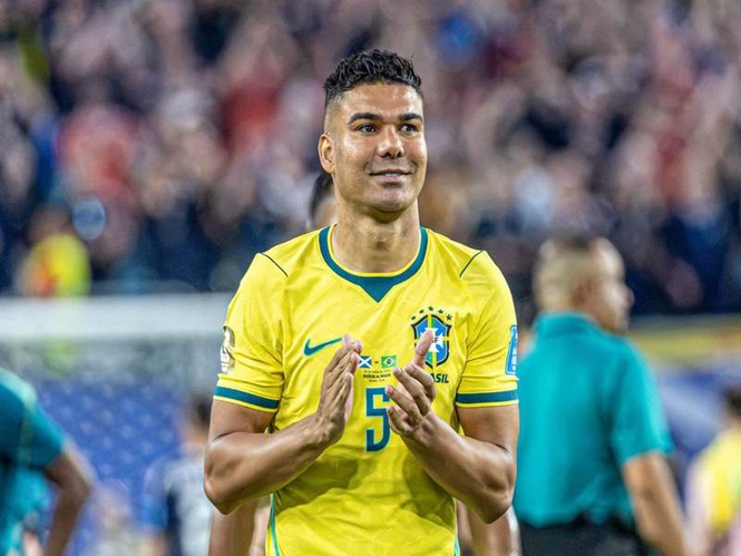 Image from: FIFA World Cup 2026: Casemiro celebrates as Brazil seal knockout berth
