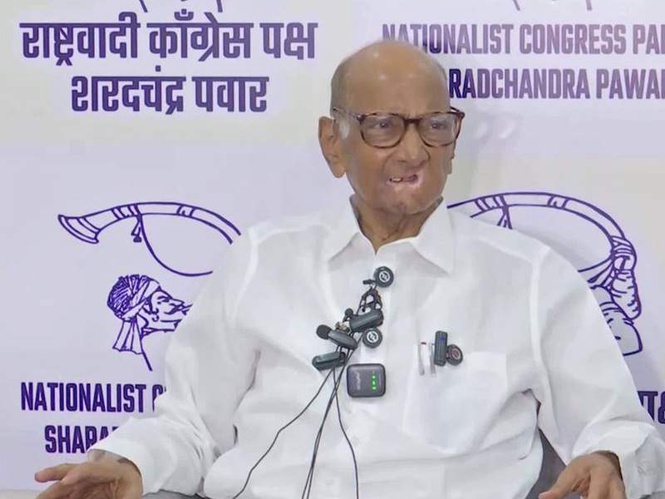 Image from: Sharad Pawar rules out split in NCP (SP) amid speculation of MPs contact with rival camp