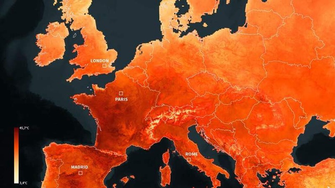 Image from: Baking heatwave gives Europe no respite