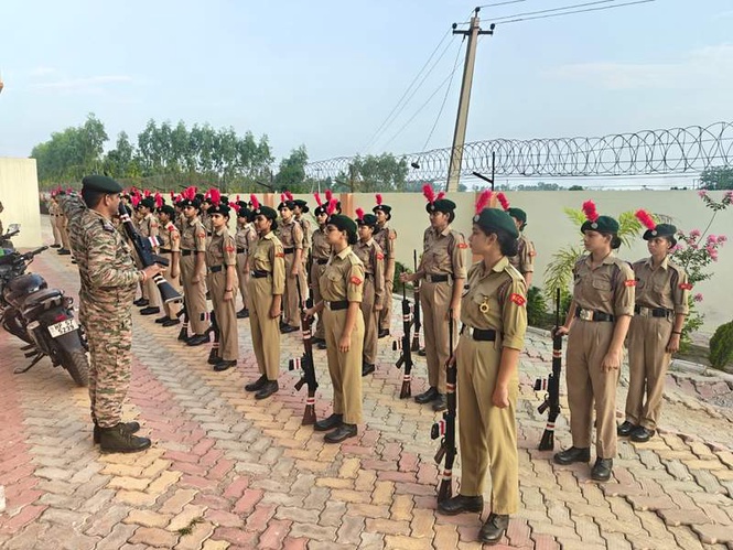 Image from: NCC camp trains cadets in leadership, cyber safety at Gharaunda