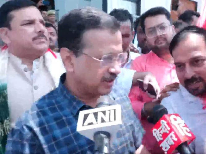 Image from: AAP's Kejriwal reaches Ayodhya for Ram Temple darshan amid donation controversy