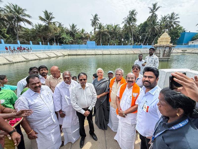 Image from: Know all about the 400-year-old pond in Puducherry, inaugurated by Nirmala Sitharaman