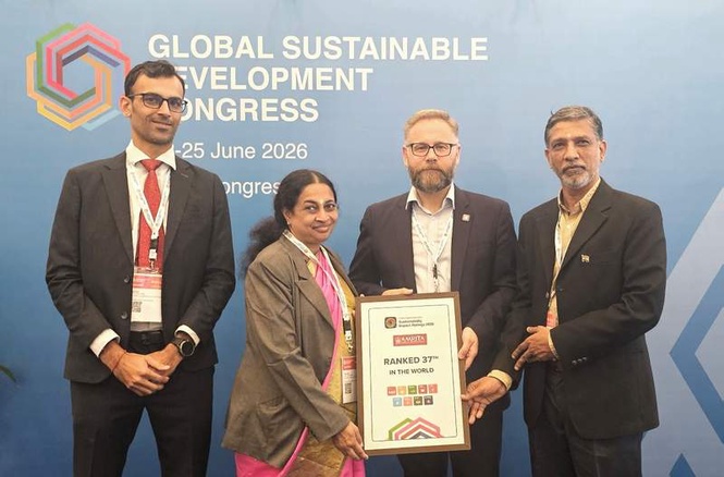Image from: Amrita Vishwa Vidyapeetham Ranked 37th Globally in THE Sustainability Impact Ratings 2026