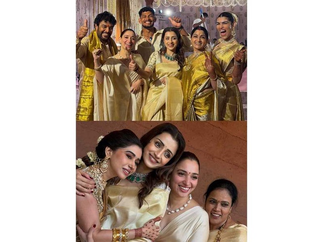 Image from: Tamannaah Bhatia, Trisha Krishnan shine as bridesmaids at Avantika Sundar's dreamy Goa wedding