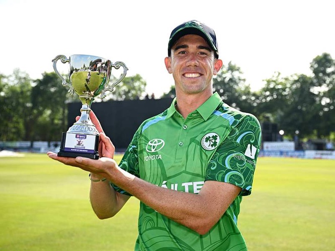 Image from: "Couldn't have asked for anything better": Ireland's Hollard after dream debut against India