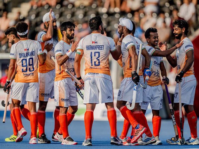 Image from: Indian Men's Hockey Team hammers Pakistan 7-1 in FIH Pro League reverse fixture