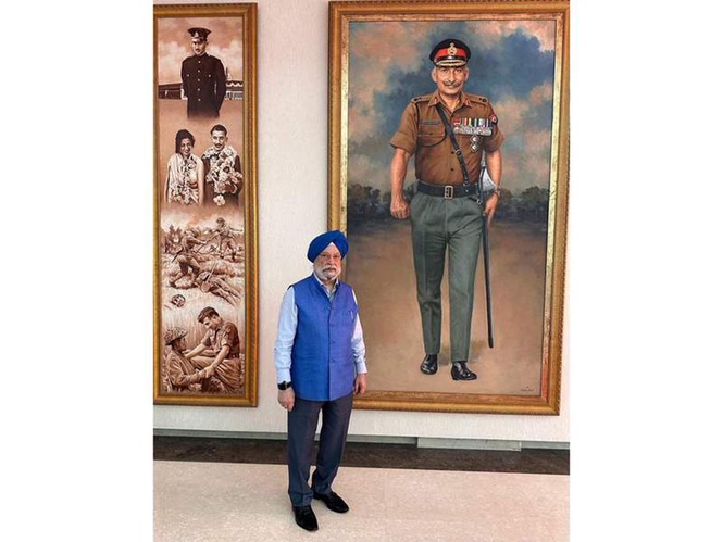 Image from: Union Minister Hardeep Singh Puri pays tribute to Field Marshal Sam Manekshaw on his death anniversary