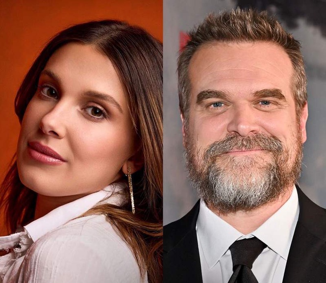 Image from: ’Stranger Things’ stars Millie Bobby Brown, David Harbour reunite for Netflix spy drama
