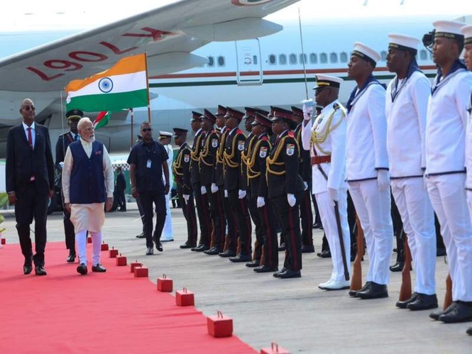 Image from: “Valued maritime partner and a close friend in Indian Ocean”: PM Modi after arrival in Seychelles