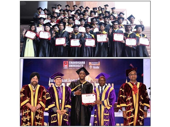 Image from: 273 International Students from 24 countries get degrees during annual convocation at Chandigarh University