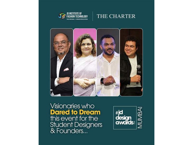 Image from: JD Institute of Fashion Technology and The Charter Create History with India’s First Founder-Student Designer Auction Platform