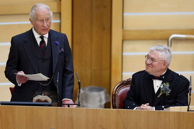 Image from: King calls for 'respect and dignity' at Scottish Parliamentary Opening